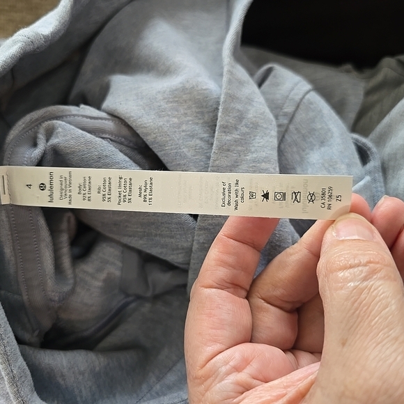 Lululemon Scuba Hoodie Sweatshirt Heather Chambray Blue Zip Up Hooded Size 4 - Picture 8 of 9
